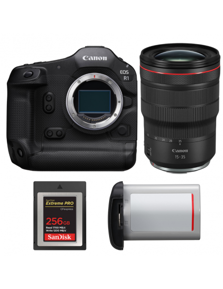 Canon EOS R1 + RF 15-35mm f/2.8 L IS USM + 1 SanDisk 256GB Extreme PRO CFexpress Type B + Canon LP-E19|MCZ DIRECT