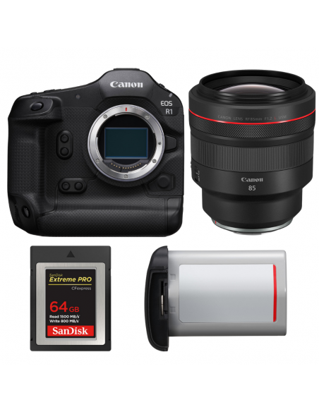 Canon EOS R1 + RF 85mm f/1.2 L USM + 1 SanDisk 64GB Extreme PRO CFexpress Type B + Canon LP-E19|MCZ DIRECT