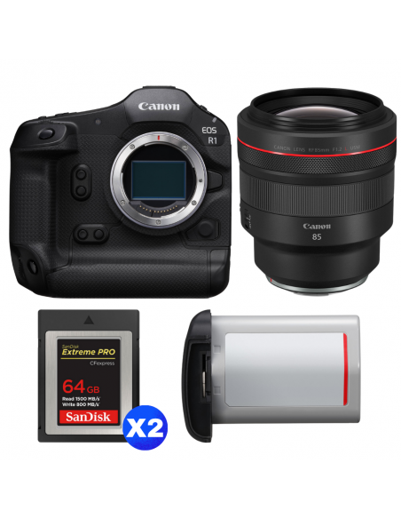 Canon EOS R1 + RF 85mm f/1.2 L USM + 2 SanDisk 64GB Extreme PRO CFexpress Type B + Canon LP-E19|MCZ DIRECT