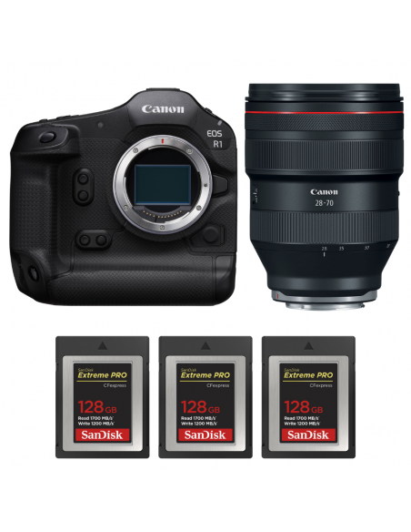 Canon EOS R1 + RF 28-70mm f/2 L USM + 3 SanDisk 128GB Extreme PRO CFexpress Type B|MCZ DIRECT