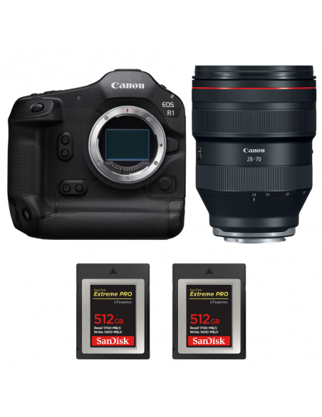 Canon EOS R1 + RF 28-70mm f/2 L USM + 2 SanDisk 512GB Extreme PRO CFexpress Type B|MCZ DIRECT
