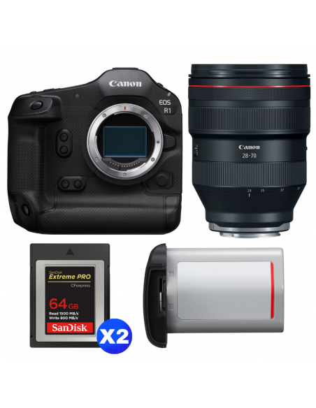 Canon EOS R1 + RF 28-70mm f/2 L USM + 2 SanDisk 64GB Extreme PRO CFexpress Type B + Canon LP-E19|MCZ DIRECT