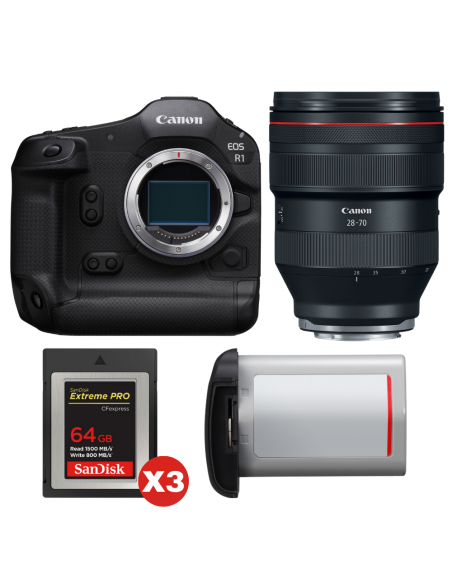 Canon EOS R1 + RF 28-70mm f/2 L USM + 3 SanDisk 64GB Extreme PRO CFexpress Type B + Canon LP-E19|MCZ DIRECT