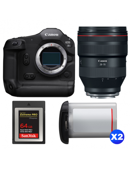 Canon EOS R1 + RF 28-70mm f/2 L USM + 1 SanDisk 64GB Extreme PRO CFexpress Type B + 2 Canon LP-E19|MCZ DIRECT