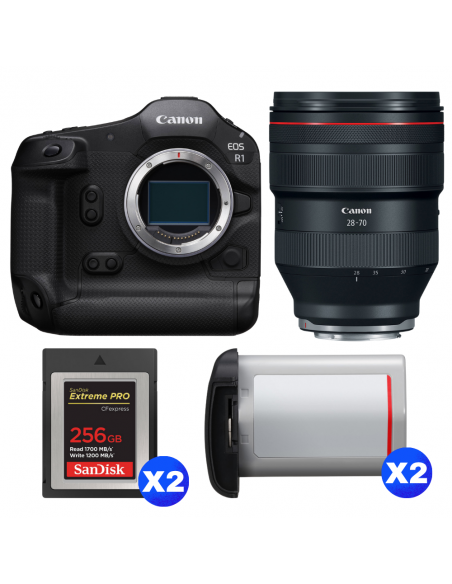 Canon EOS R1 + RF 28-70mm f/2 L USM + 2 SanDisk 256GB Extreme PRO CFexpress Type B + 2 Canon LP-E19|MCZ DIRECT
