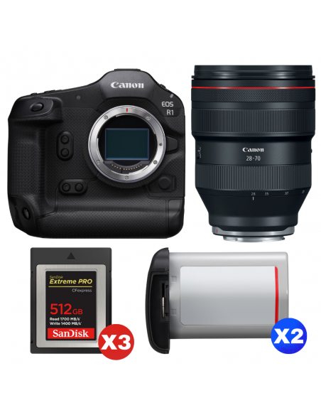 Canon EOS R1 + RF 28-70mm f/2 L USM + 3 SanDisk 512GB Extreme PRO CFexpress Type B + 2 Canon LP-E19|MCZ DIRECT