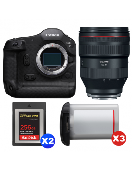 Canon EOS R1 + RF 28-70mm f/2 L USM + 2 SanDisk 256GB Extreme PRO CFexpress Type B + 3 Canon LP-E19|MCZ DIRECT