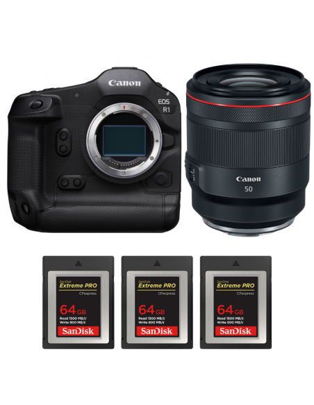 Canon EOS R1 + RF 50mm f/1.2 L USM + 3 SanDisk 64GB Extreme PRO CFexpress Type B|MCZ DIRECT