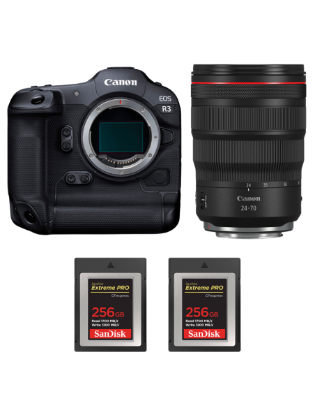 Canon EOS R3 + RF 24-70mm f/2.8 L IS USM + 2 SanDisk 256GB Extreme PRO CFexpress Type B|MCZ DIRECT