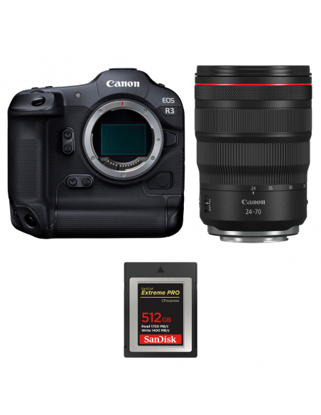 Canon EOS R3 + RF 24-70mm f/2.8 L IS USM + 1 SanDisk 512GB Extreme PRO CFexpress Type B|MCZ DIRECT