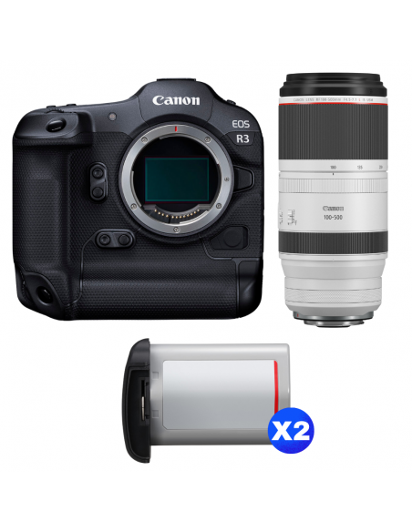 Canon EOS R3 + RF 100-500mm f/4.5-7.1 L IS USM + 2 Canon LP-E19|MCZ DIRECT