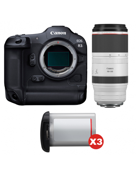 Canon EOS R3 + RF 100-500mm f/4.5-7.1 L IS USM + 3 Canon LP-E19|MCZ DIRECT