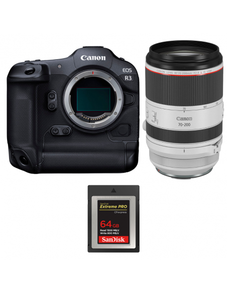 Canon EOS R3 + RF 70-200mm f/2.8 L IS USM + 1 SanDisk 64GB Extreme PRO CFexpress Type B|MCZ DIRECT