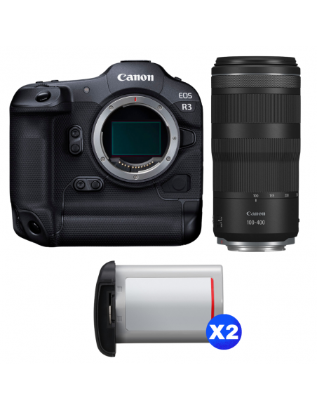 Canon EOS R3 + RF 100-400mm f/5.6-8 IS USM + 2 Canon LP-E19|MCZ DIRECT