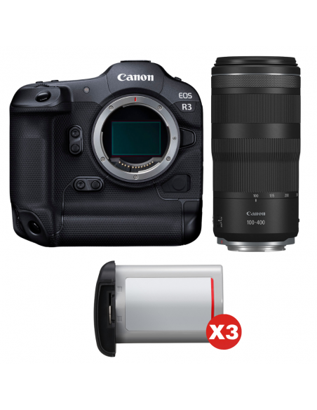 Canon EOS R3 + RF 100-400mm f/5.6-8 IS USM + 3 Canon LP-E19|MCZ DIRECT