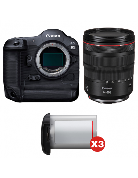 Canon EOS R3 + RF 24-105mm f/4 L IS USM + 3 Canon LP-E19|MCZ DIRECT