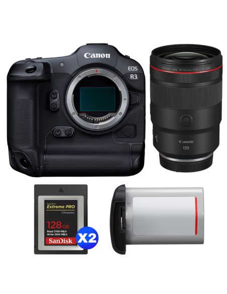 Canon EOS R3 + RF 135mm f/1.8 L IS USM + 2 SanDisk 128GB Extreme PRO CFexpress Type B + Canon LP-E19|MCZ DIRECT