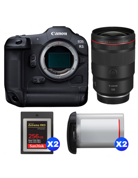 Canon EOS R3 + RF 135mm f/1.8 L IS USM + 2 SanDisk 256GB Extreme PRO CFexpress Type B + 2 Canon LP-E19|MCZ DIRECT