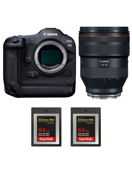 Canon EOS R3 + RF 28-70mm f/2 L USM + 2 SanDisk 64GB Extreme PRO CFexpress Type B|MCZ DIRECT