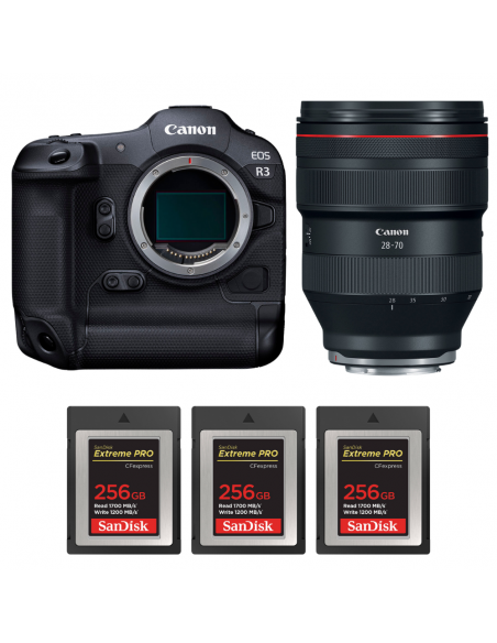 Canon EOS R3 + RF 28-70mm f/2 L USM + 3 SanDisk 256GB Extreme PRO CFexpress Type B|MCZ DIRECT