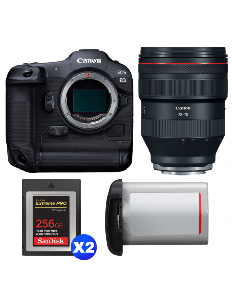 Canon EOS R3 + RF 28-70mm f/2 L USM + 2 SanDisk 256GB Extreme PRO CFexpress Type B + Canon LP-E19|MCZ DIRECT