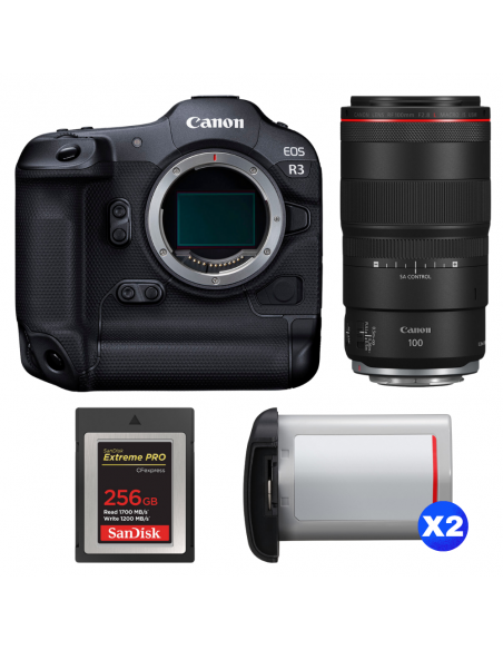 Canon EOS R3 + RF 100mm f/2.8 L Macro IS USM + 1 SanDisk 256GB Extreme PRO CFexpress Type B + 2 Canon LP-E19|MCZ DIRECT