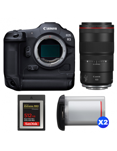 Canon EOS R3 + RF 100mm f/2.8 L Macro IS USM + 1 SanDisk 512GB Extreme PRO CFexpress Type B + 2 Canon LP-E19|MCZ DIRECT
