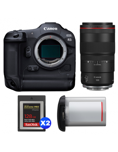Canon EOS R3 + RF 100mm f/2.8 L Macro IS USM + 2 SanDisk 128GB Extreme PRO CFexpress Type B + Canon LP-E19|MCZ DIRECT