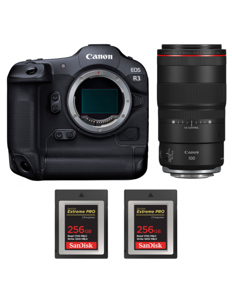 Canon EOS R3 + RF 100mm f/2.8 L Macro IS USM + 2 SanDisk 256GB Extreme PRO CFexpress Type B|MCZ DIRECT