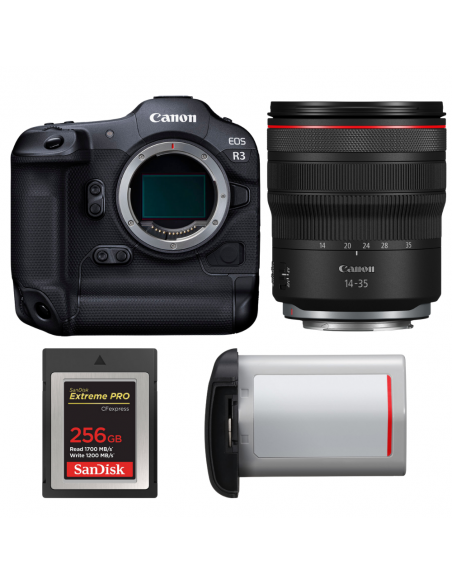 Canon EOS R3 + RF 14-35mm f/4 L IS USM + 1 SanDisk 256GB Extreme PRO CFexpress Type B + Canon LP-E19|MCZ DIRECT