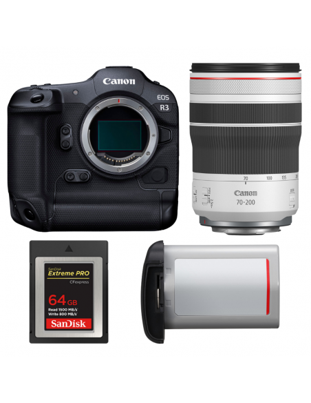 Canon EOS R3 + RF 70-200mm f/4 L IS USM + 1 SanDisk 64GB Extreme PRO CFexpress Type B + Canon LP-E19|MCZ DIRECT