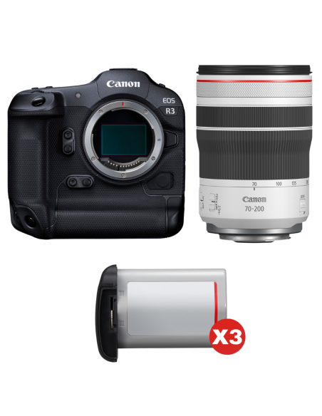 Canon EOS R3 + RF 70-200mm f/4 L IS USM + 3 Canon LP-E19|MCZ DIRECT