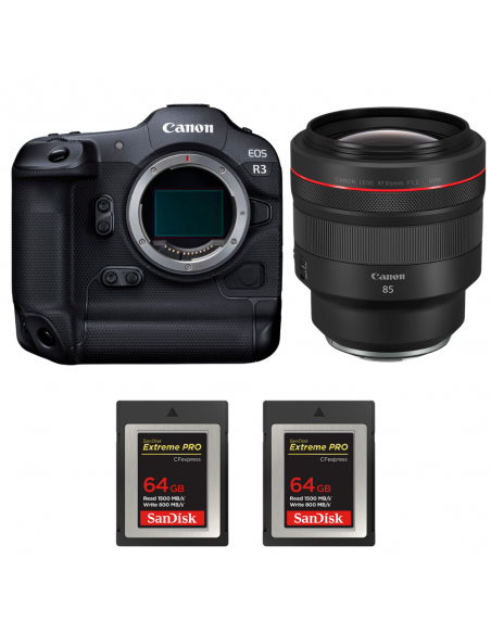 Canon EOS R3 + RF 85mm f/1.2 L USM + 2 SanDisk 64GB Extreme PRO CFexpress Type B|MCZ DIRECT