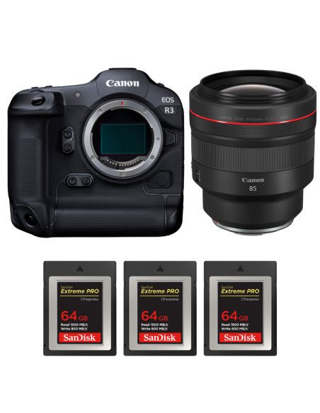 Canon EOS R3 + RF 85mm f/1.2 L USM + 3 SanDisk 64GB Extreme PRO CFexpress Type B|MCZ DIRECT