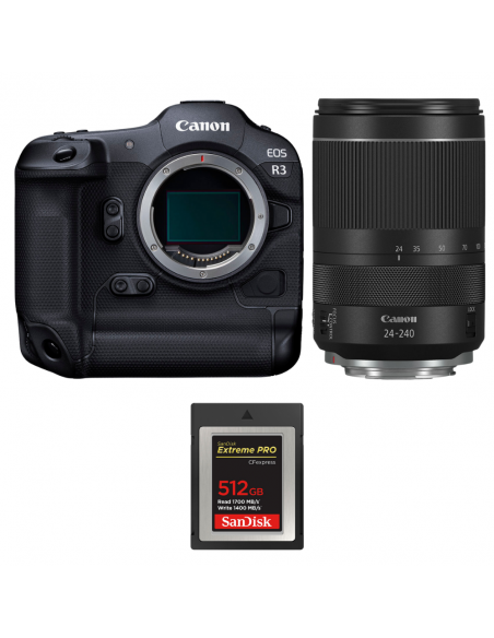 Canon EOS R3 + RF 24-240mm f/4-6.3 IS USM + 1 SanDisk 512GB Extreme PRO CFexpress Type B