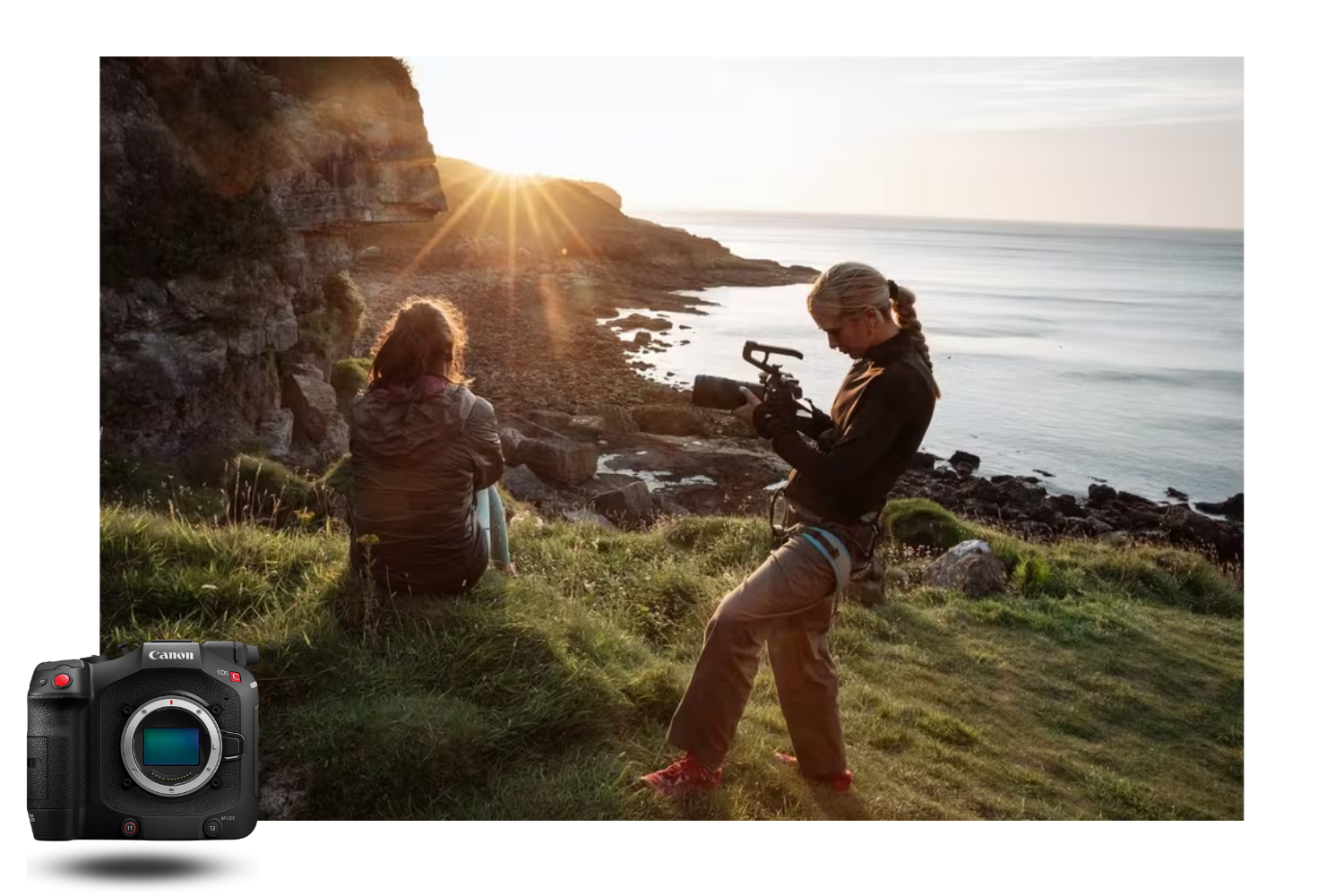 Canon EOS C80 camera in real use, in a natural setting