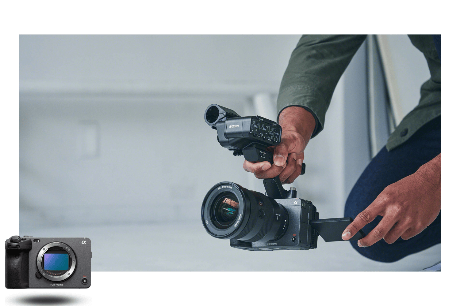 Sony FX3A – vista frontal