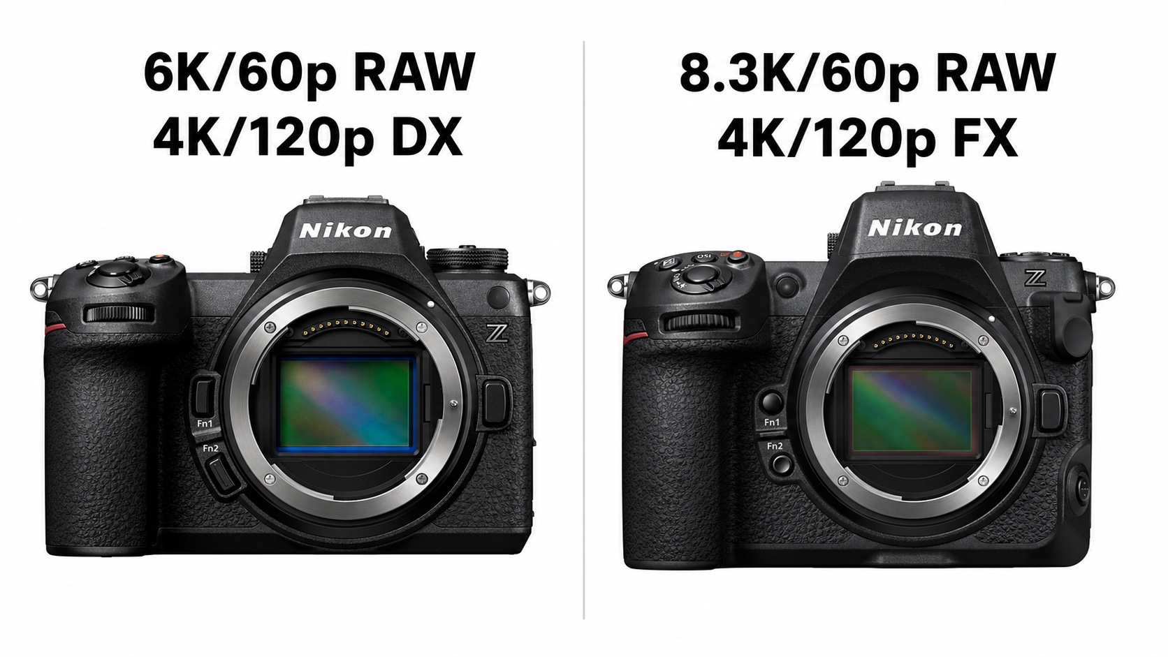 Nikon Z6 III 6K RAW and 4K 120p DX compared with Nikon Z8 8.3K RAW and 4K 120p FX