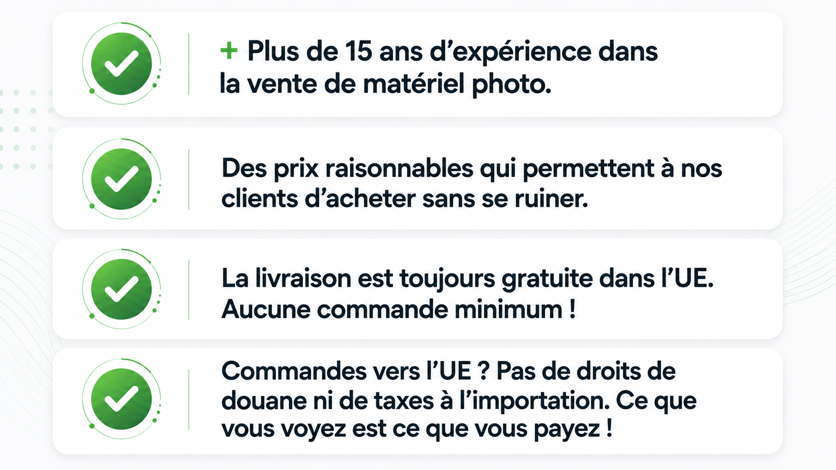 Avantages MCZDIRECT