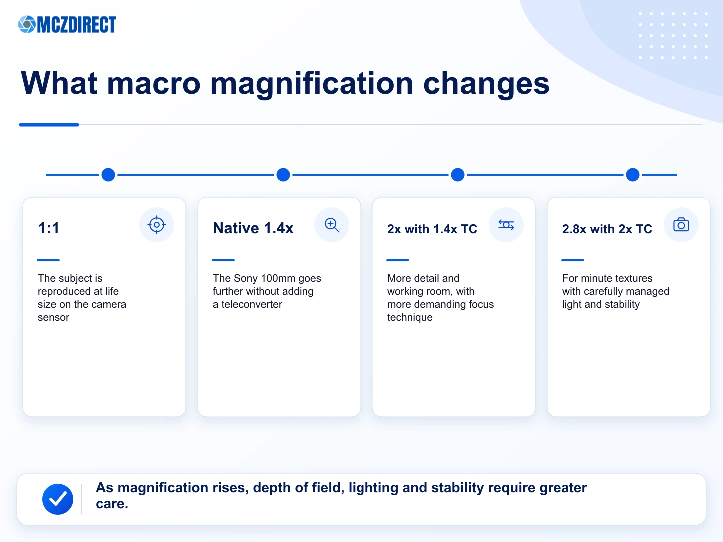 Practical differences between 1:1, 1.4x, 2x and 2.8x macro magnification with the Sony FE 100mm Macro GM
