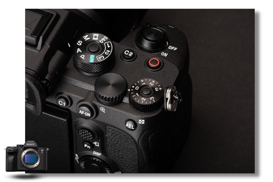 Sony alpha 7S III, vue des boutons de controle